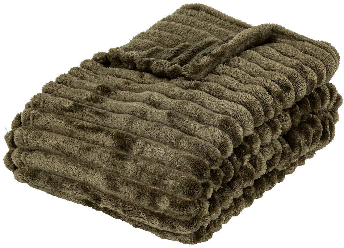 Atmosphera Pruhovaná deka Astbox, 130 × 170 cm, kaki
