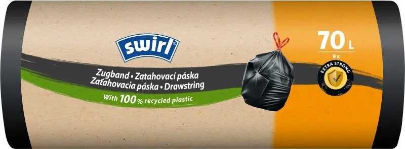 SWIRL Zaťahovacie vrecia na odpadky 70 l, 8 ks