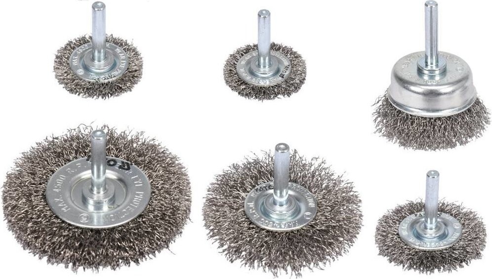 YATO Kefy drôtené s nadstavcom do vŕtačky INOX sada 6 ks YT-47593