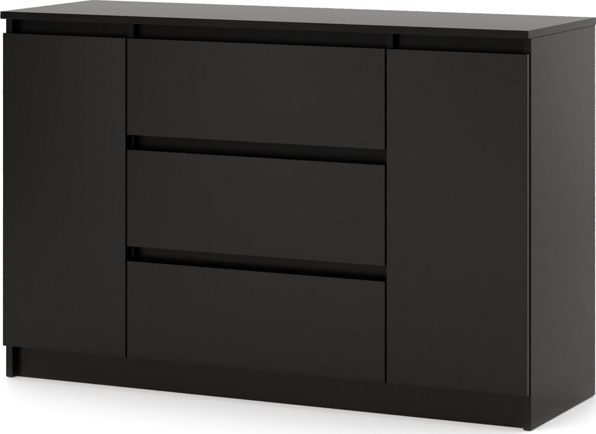 Komoda Simple čierna matná 2D3S 120