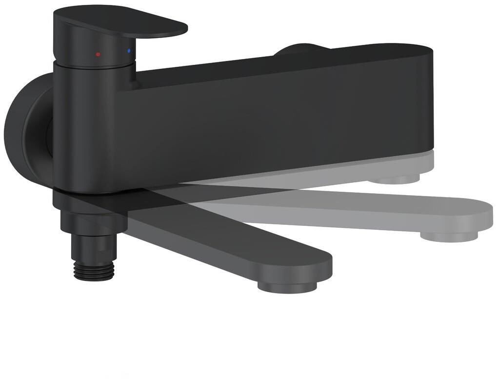 Ravak CR II 022.20BL Vaňová nástenná batéria bez súpravy, black