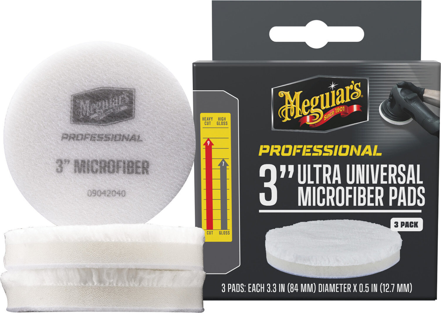 Meguiar's Professional Microfiber Pad – mikrovláknové leštiace kotúče, priemer 3