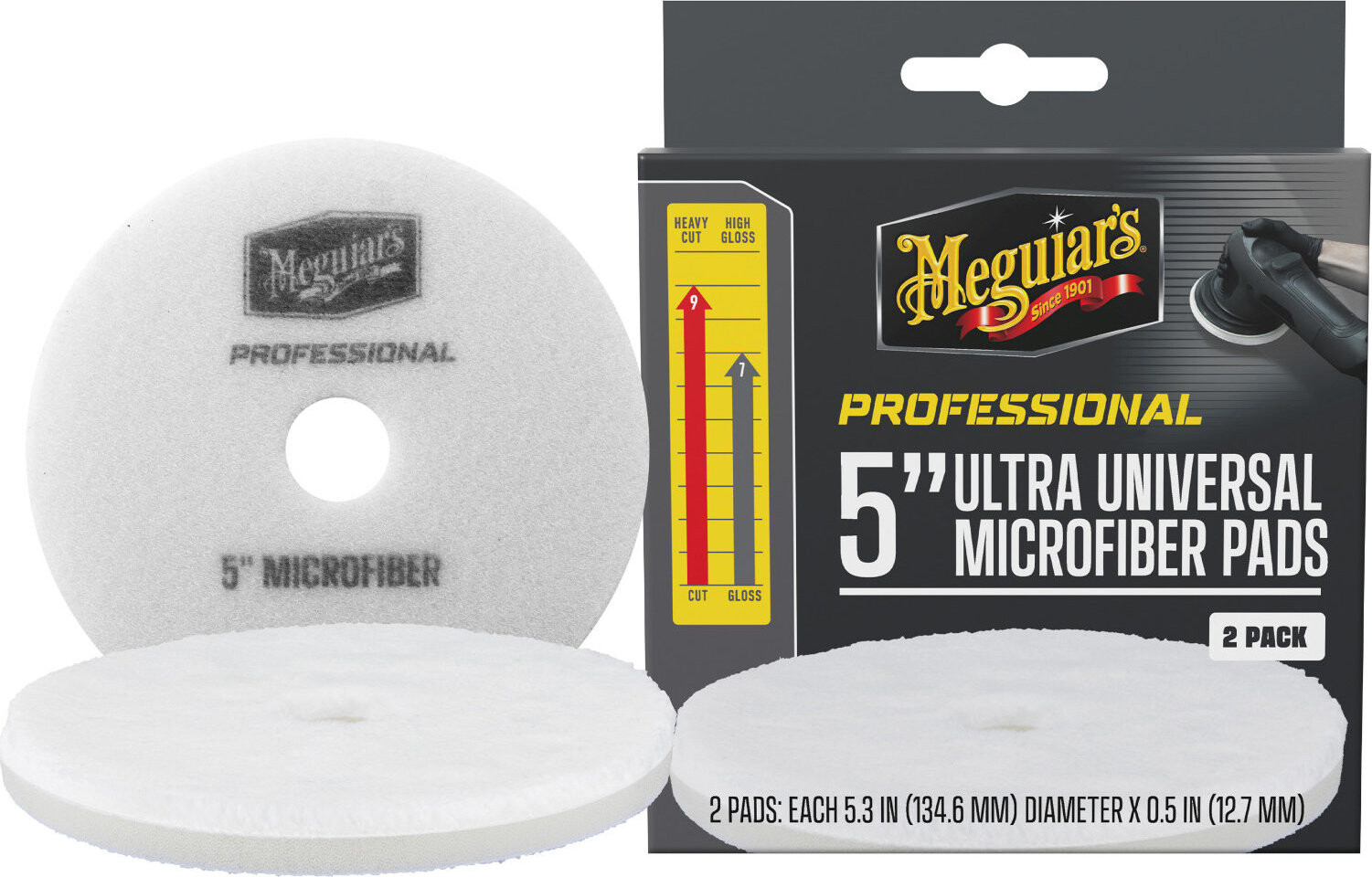 Meguiar's Professional Microfiber Pad – mikrovláknové leštiace kotúče, priemer 5