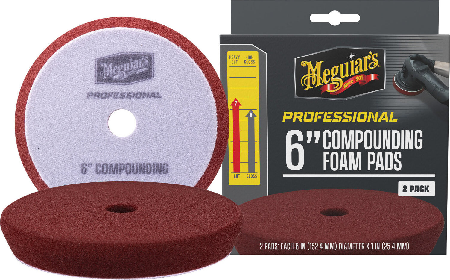 Meguiar's Professional Compound Foam Pad – penové korekčné kotúče, priemer 6