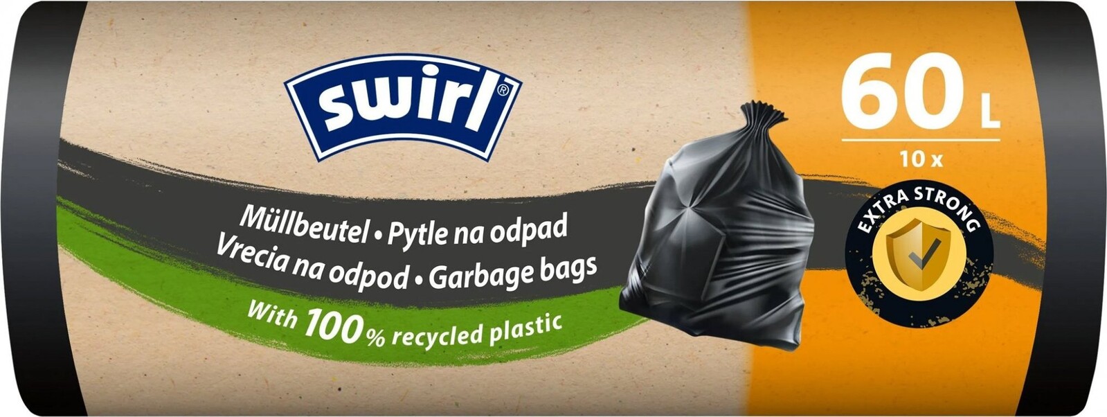 SWIRL Vrecia na odpad 60 l, 10 ks