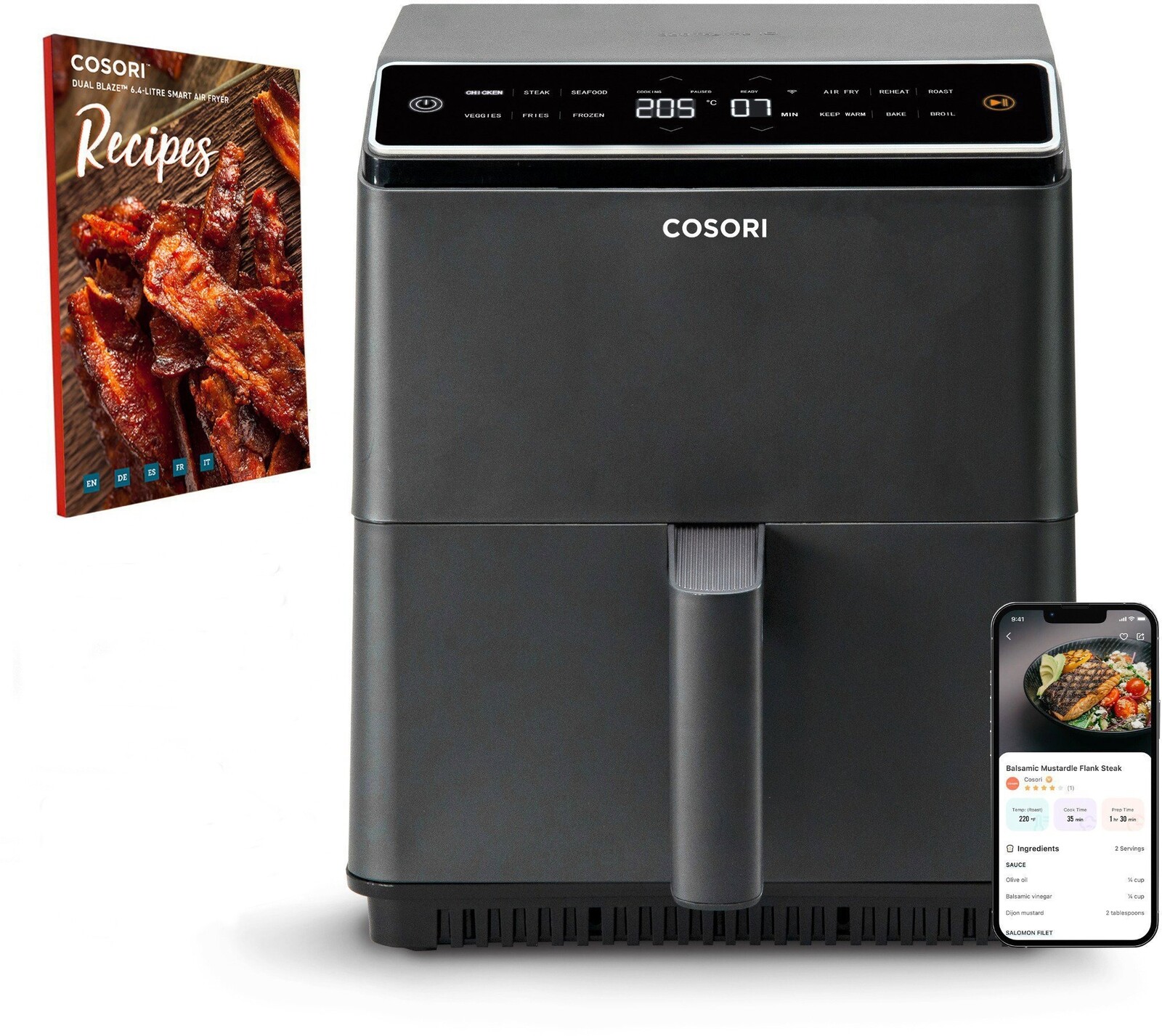 Cosori Dual Blaze Smart 6,4 L, čierna