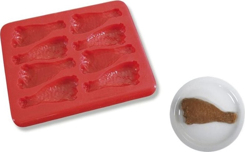 Gastro Silikónová forma Kuracie stehno, s vekom, červená