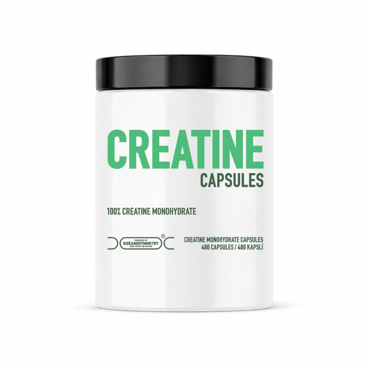 Sizeandsymmetre Creatine monohydrate, 480 kapsúl