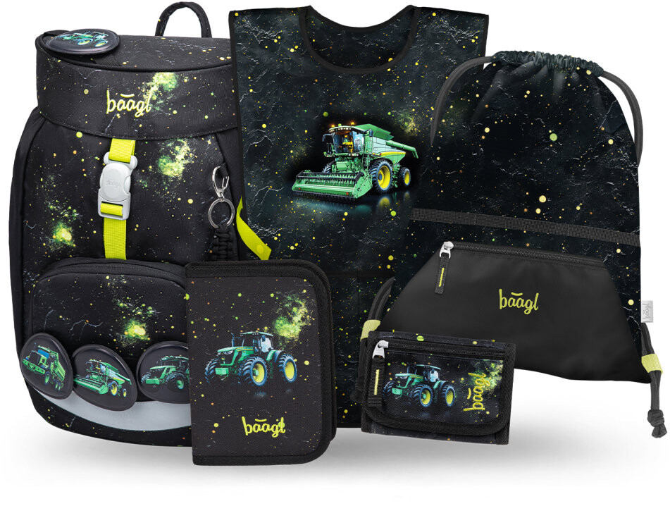 BAAGL SET 5 Airy Traktor: batoh, peračník, vrecko, zástera, peňaženka GRS