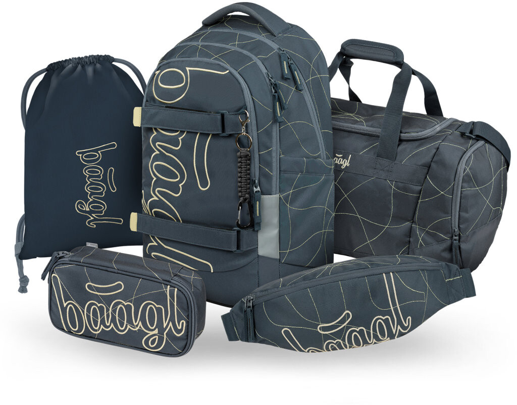 BAAGL SET 5 Skate Max Wave: batoh, peračník, vrecko, športová taška, ľadvinka GRS