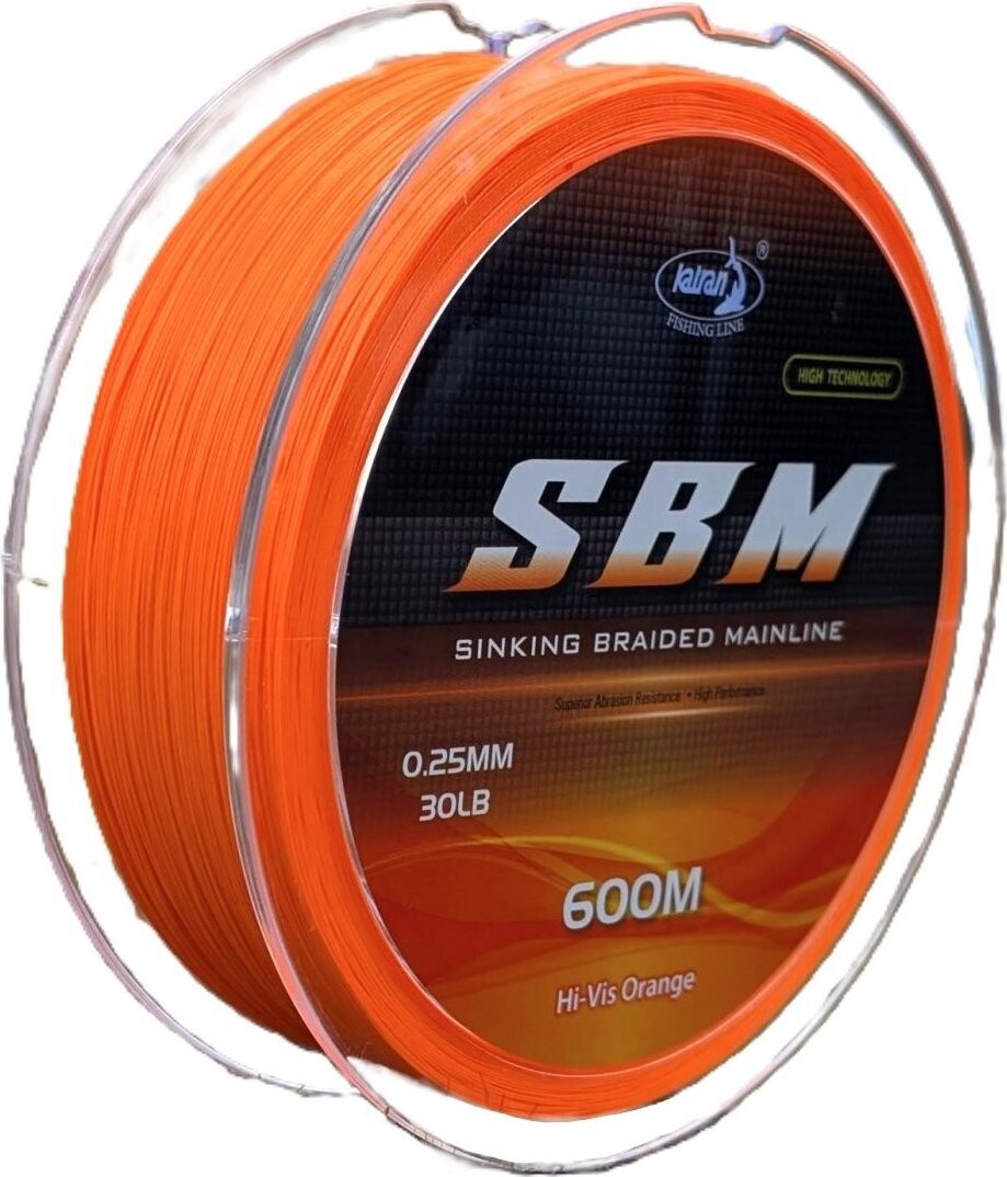Katran Šnúra Sinking Braided Mainline SBM Orange 600 m 0,25 mm 13,6 kg