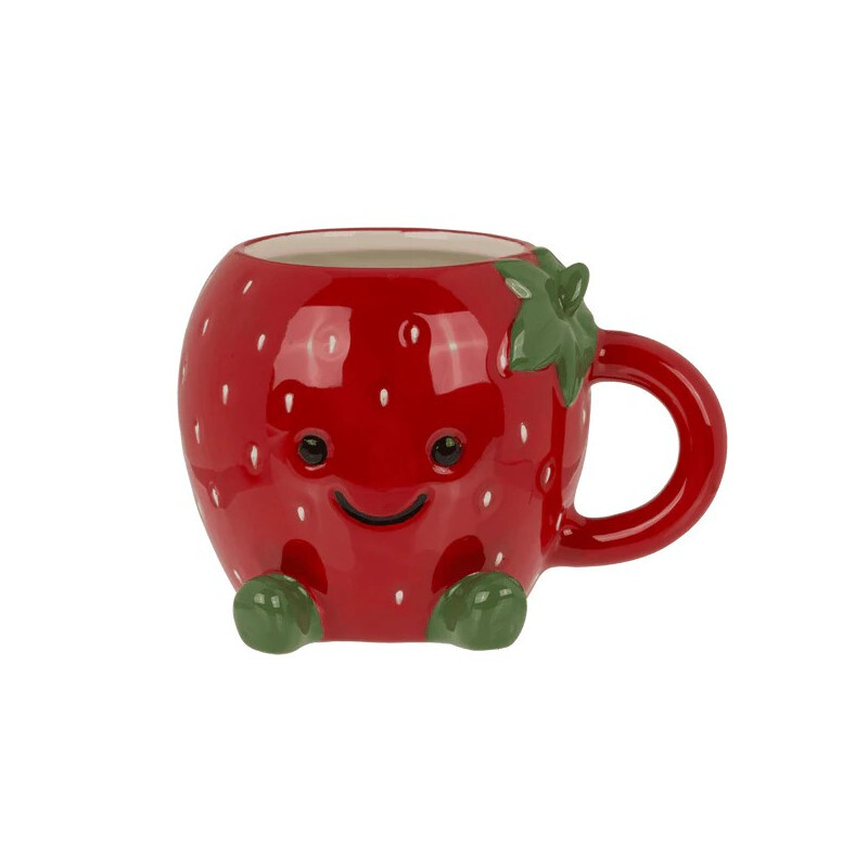 78/8482 Kawaii keramický hrnček Jahoda (dolomit)