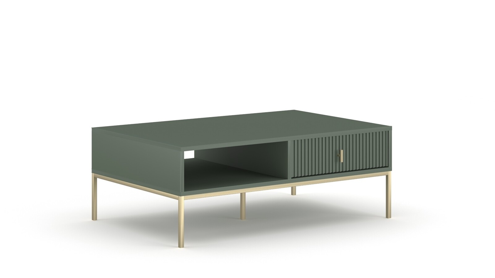 Konferenční stolek Maggiore 104 cm zelený/zlatý
