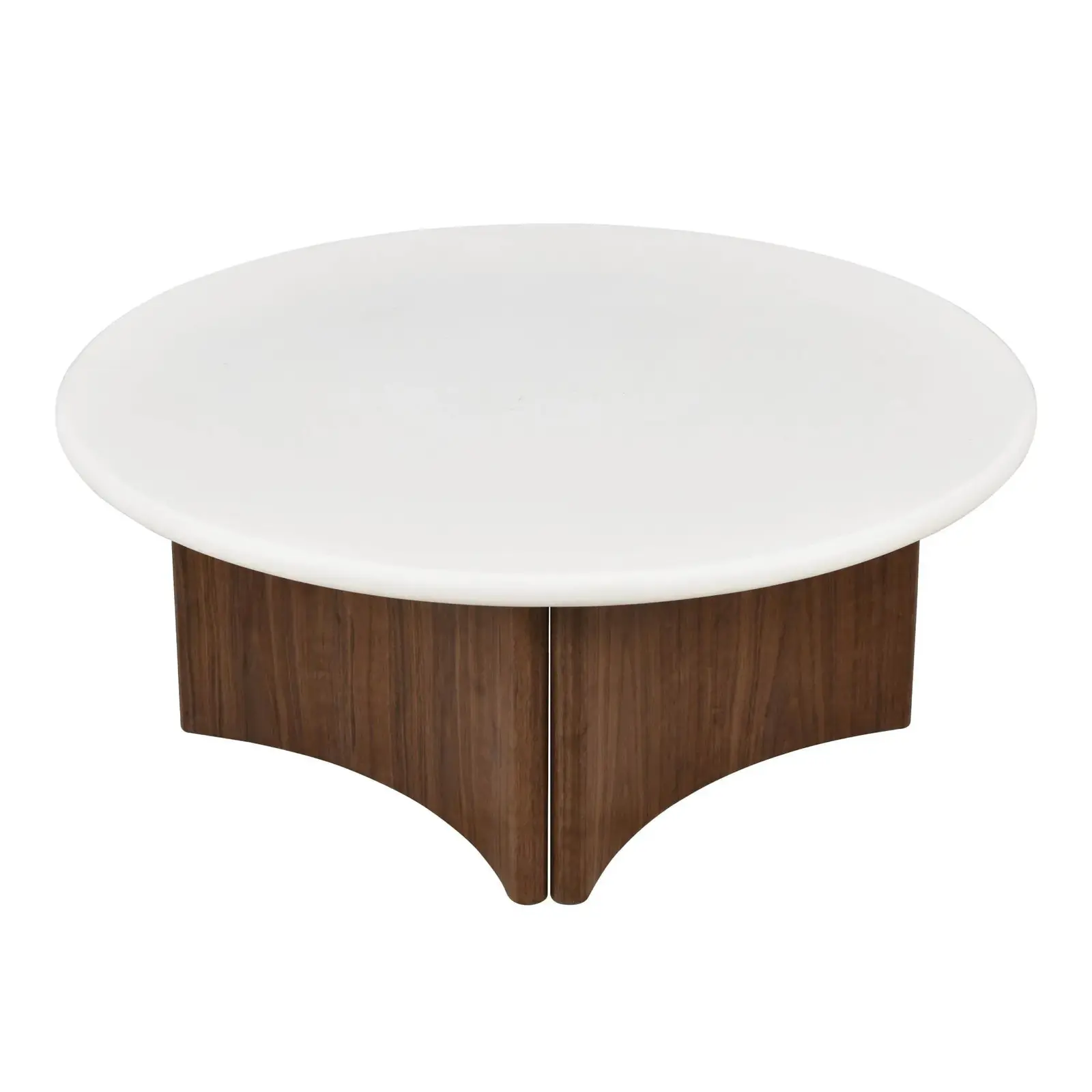 Konferenční stolek Marlo 80 cm krémový/ořech