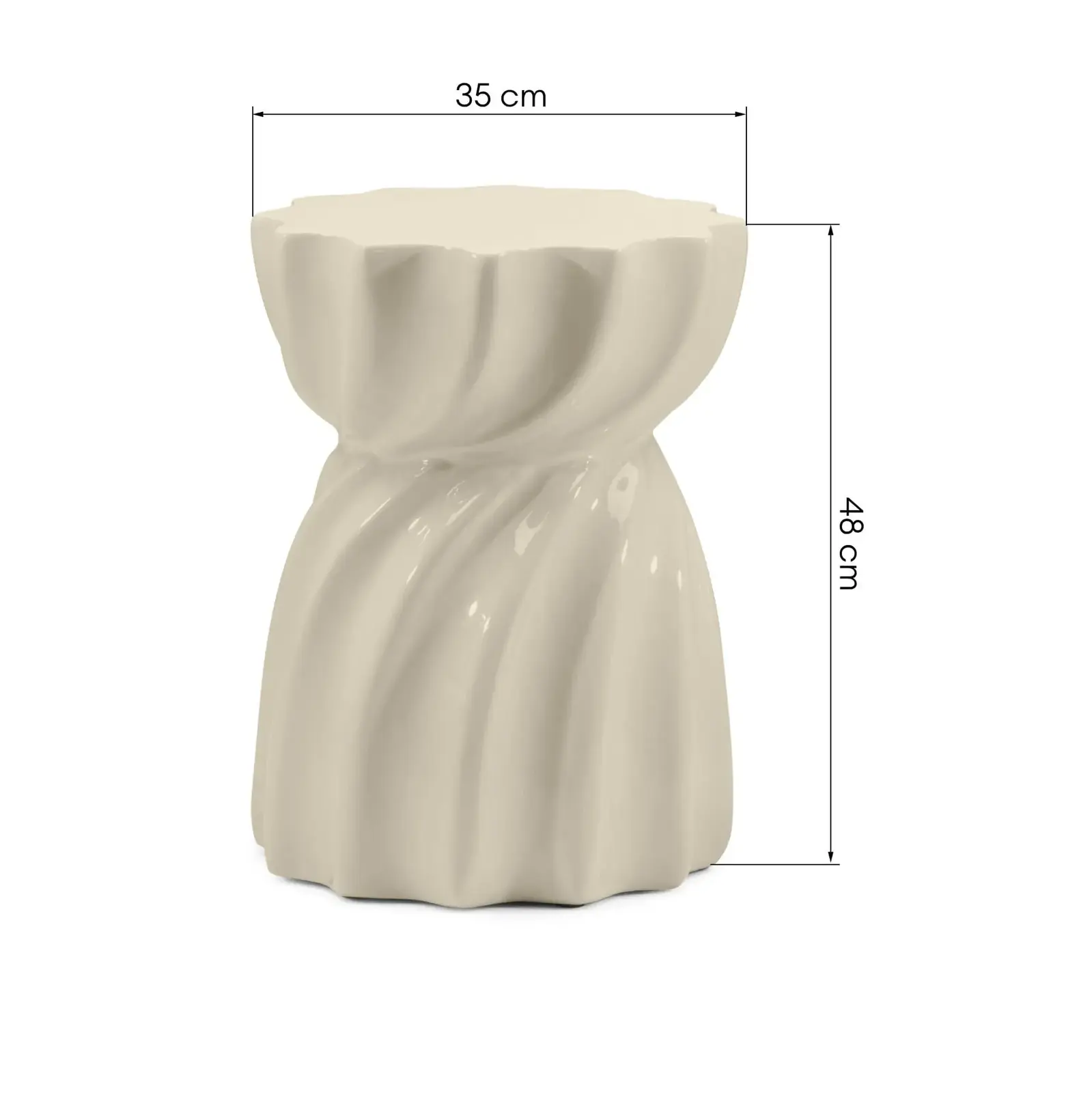 Odkládací stolek Bloom 35 cm béžový