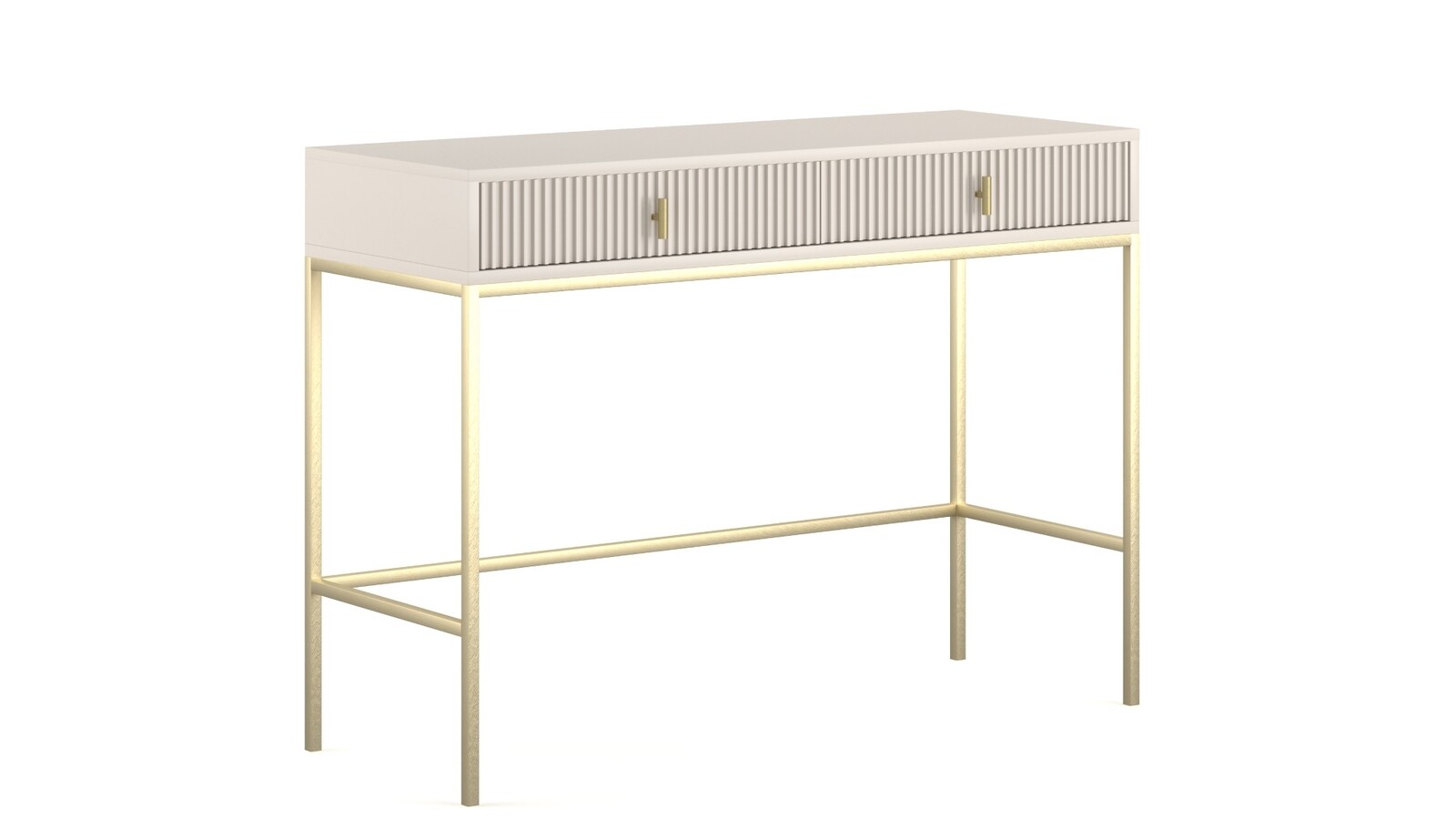 Toaletní stolek Maggiore 104 cm kašmírový/zlatý