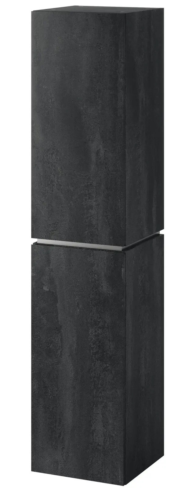 Vysoká koupelnová skříňka s košem na prádlo Letto 06 černý beton