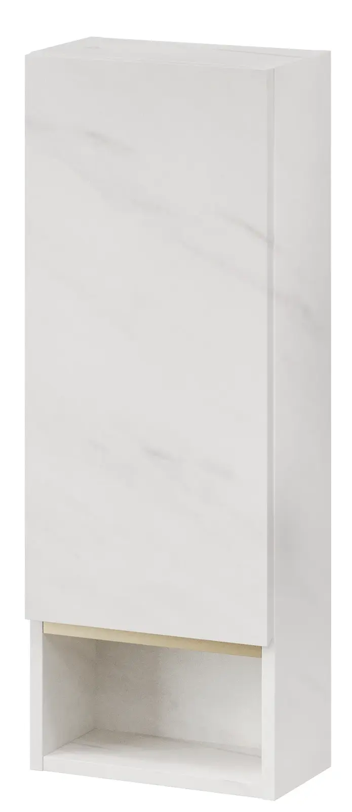 Závěsná koupelnová skříňka Letto 05 30 cm bílý mramor/zlatá