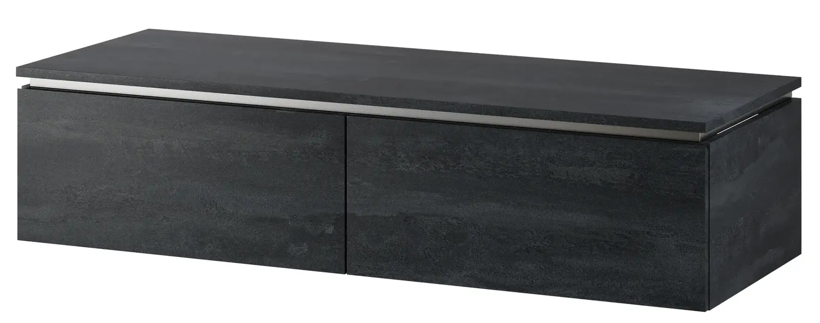 Závěsná skříňka pod umyvadlo Letto 01 120 cm černý beton