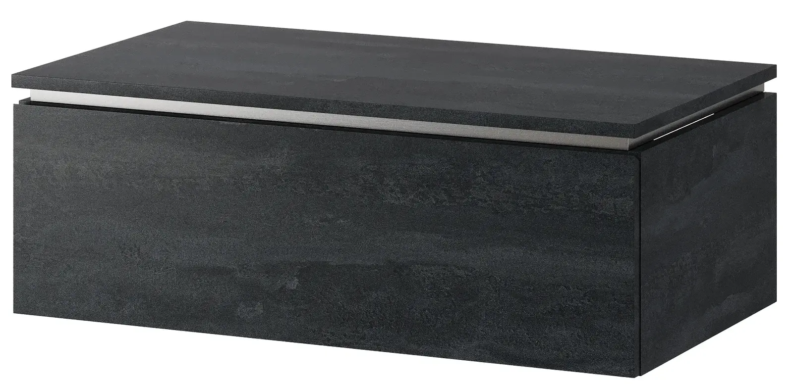 Závěsná skříňka pod umyvadlo Letto 02 80 cm černý beton