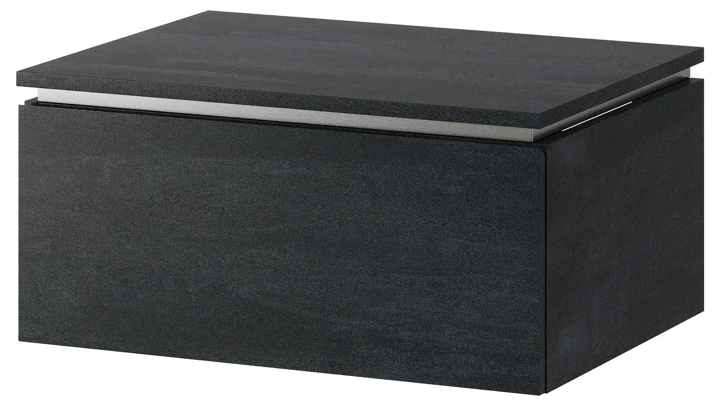 Závěsná skříňka pod umyvadlo Letto 03 60 cm černý beton