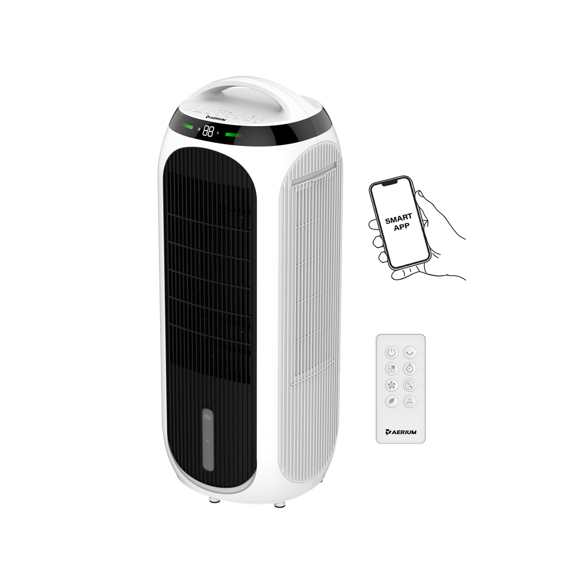 Ochladzovač vzduchu, čistička vzduchu, zvlhčovač a ventilátor AERIUM TotalCare 4in1 H13WIFI