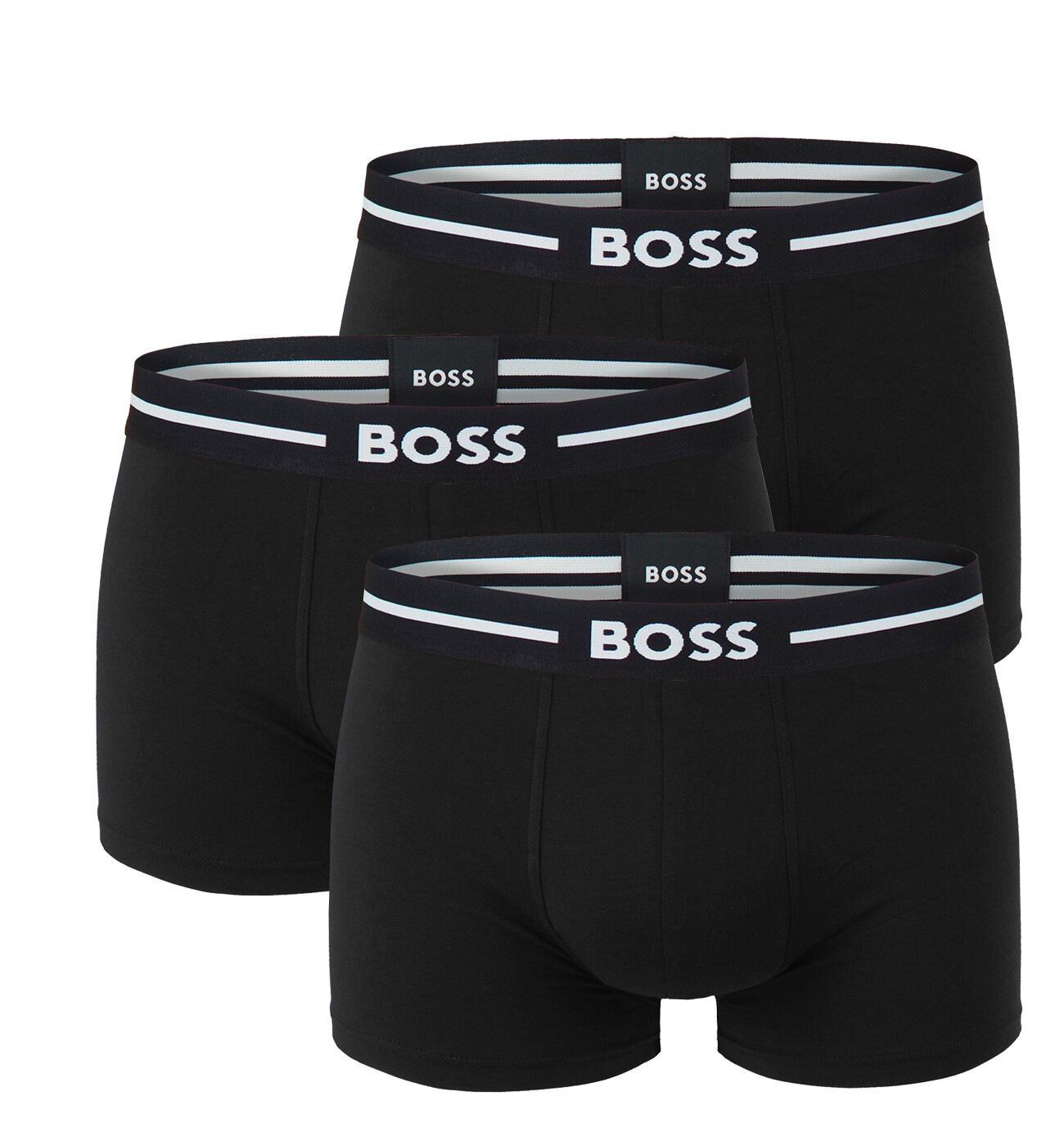 BOSS - boxerky 3PACK cotton stretch BOLD black z organickej bavlny - limitovaná fashion edícia (HUGO BOSS)