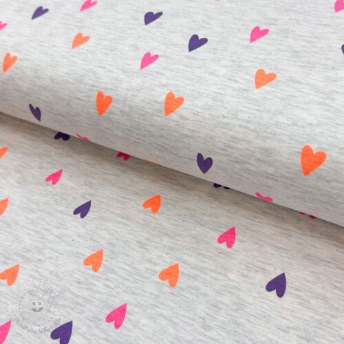 Úplet Hearts NEON ecru melange