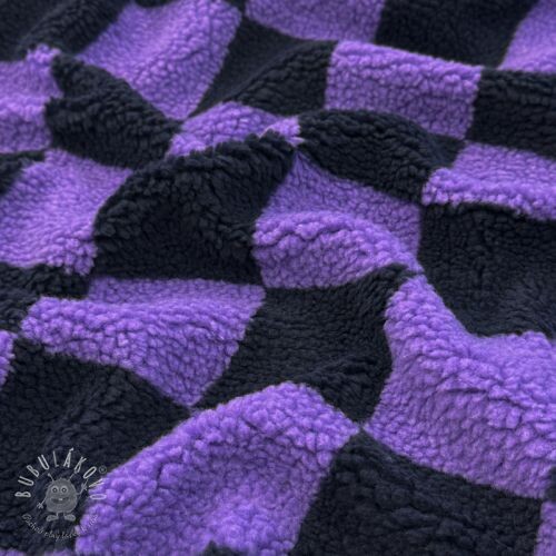 Kabátovina TEDDY JACQUARD Checks purple