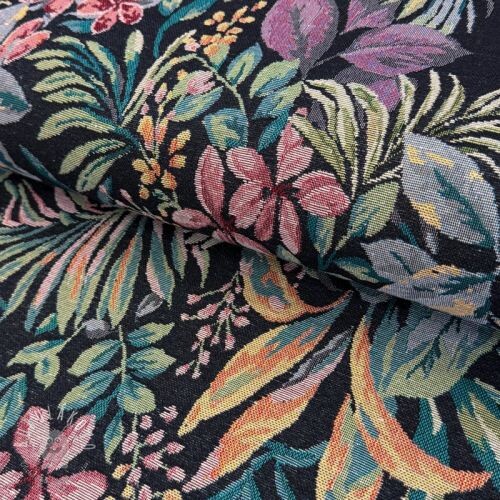 Dekoračná látka GOBELIN Flowers black