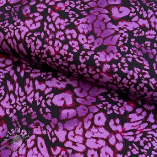 Viskóza ROSELLA STRETCH Animals purple