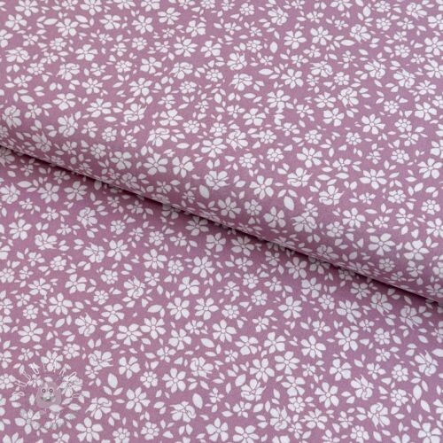 Viskóza POPLIN STRETCH Small flowers cherryblossom