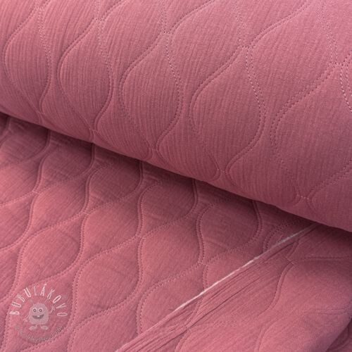 Dvojitá gázovina/mušelín QUILT Wave mauve