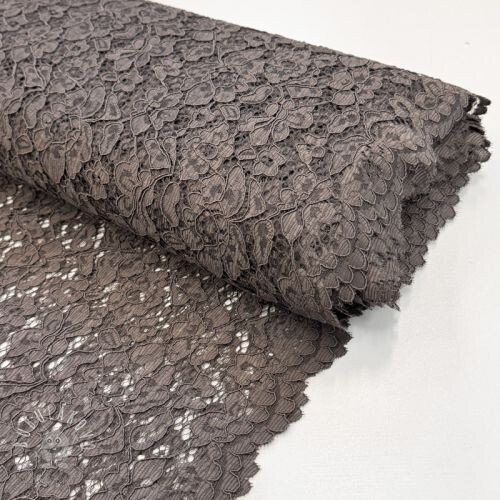Čipka Scallop dark grey