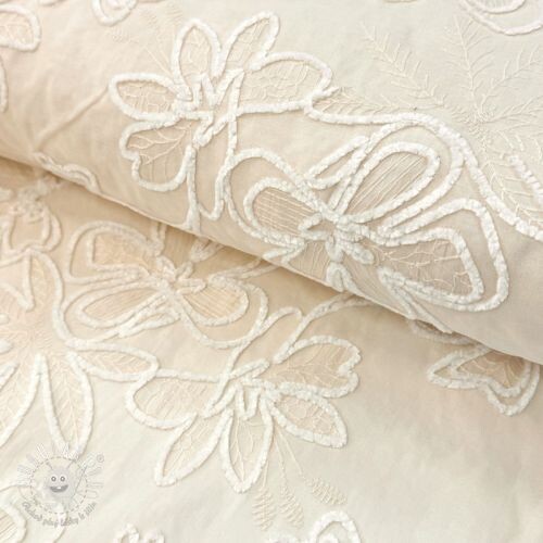 Bavlnená látka EMBROIDERY Chenille Manon design A