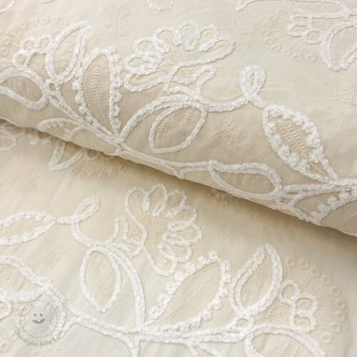 Bavlnená látka EMBROIDERY Chenille Manon design B