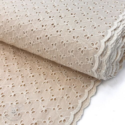 Bavlnená látka EMBROIDERY Rosemary beige