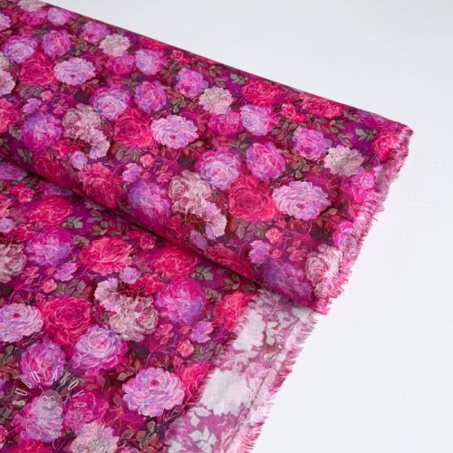 Viskóza RAYON POPLIN Flower sea design A