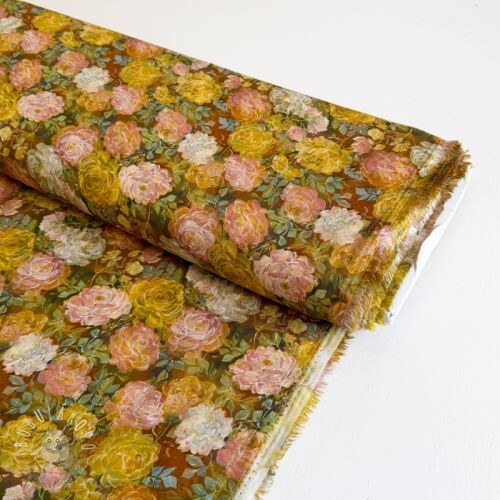 Viskóza RAYON POPLIN Flower sea design C
