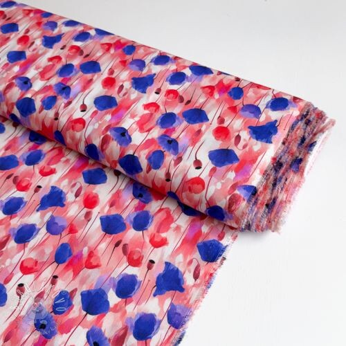 Viskóza RAYON POPLIN Poppys design A