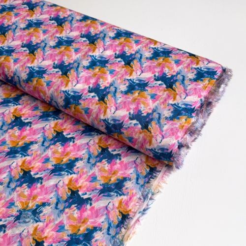 Viskóza RAYON POPLIN Faded spots design A