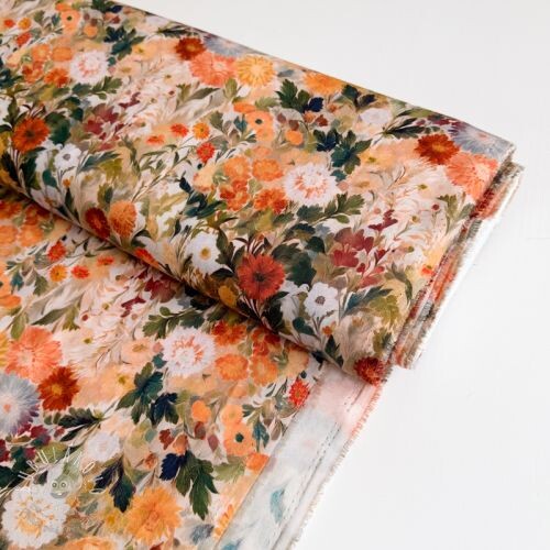 Viskóza RAYON POPLIN Wild flowers design A