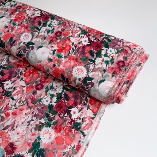 Viskóza RAYON POPLIN Wild flowers design D
