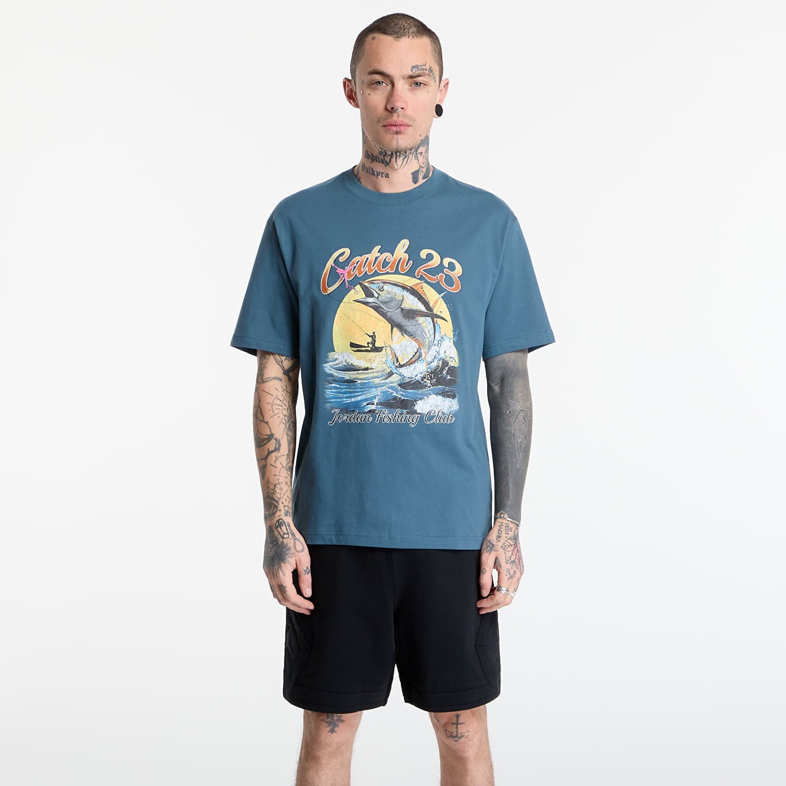 Tričko Jordan Men's Graphic T-Shirt Ash Green/ White L