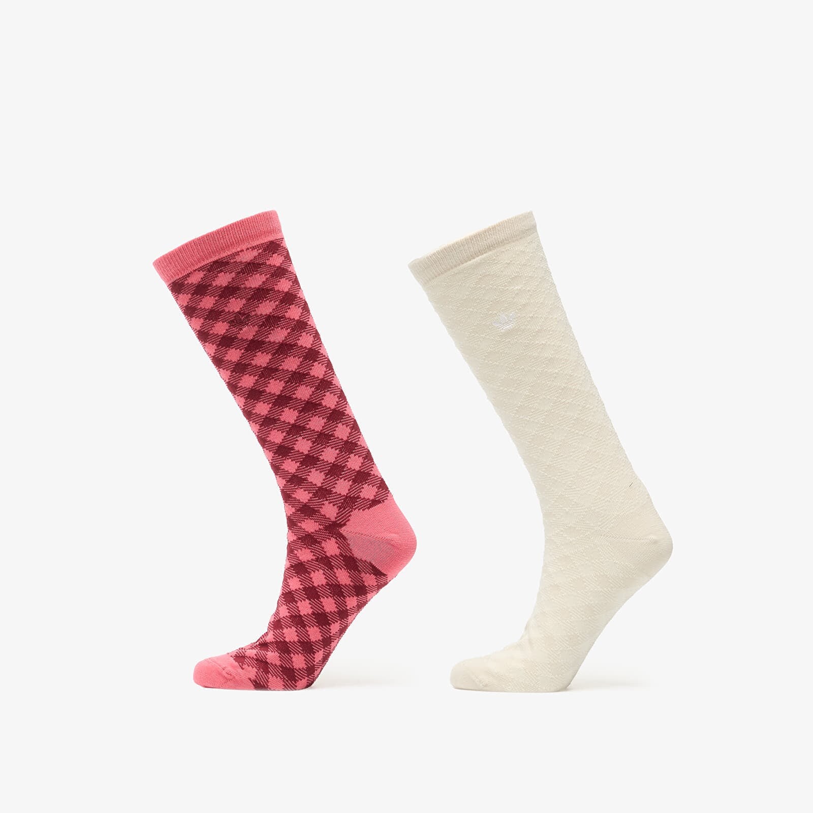 Ponožky adidas Wales Bonner Check Sock Craft Pink/ Clear Brown L