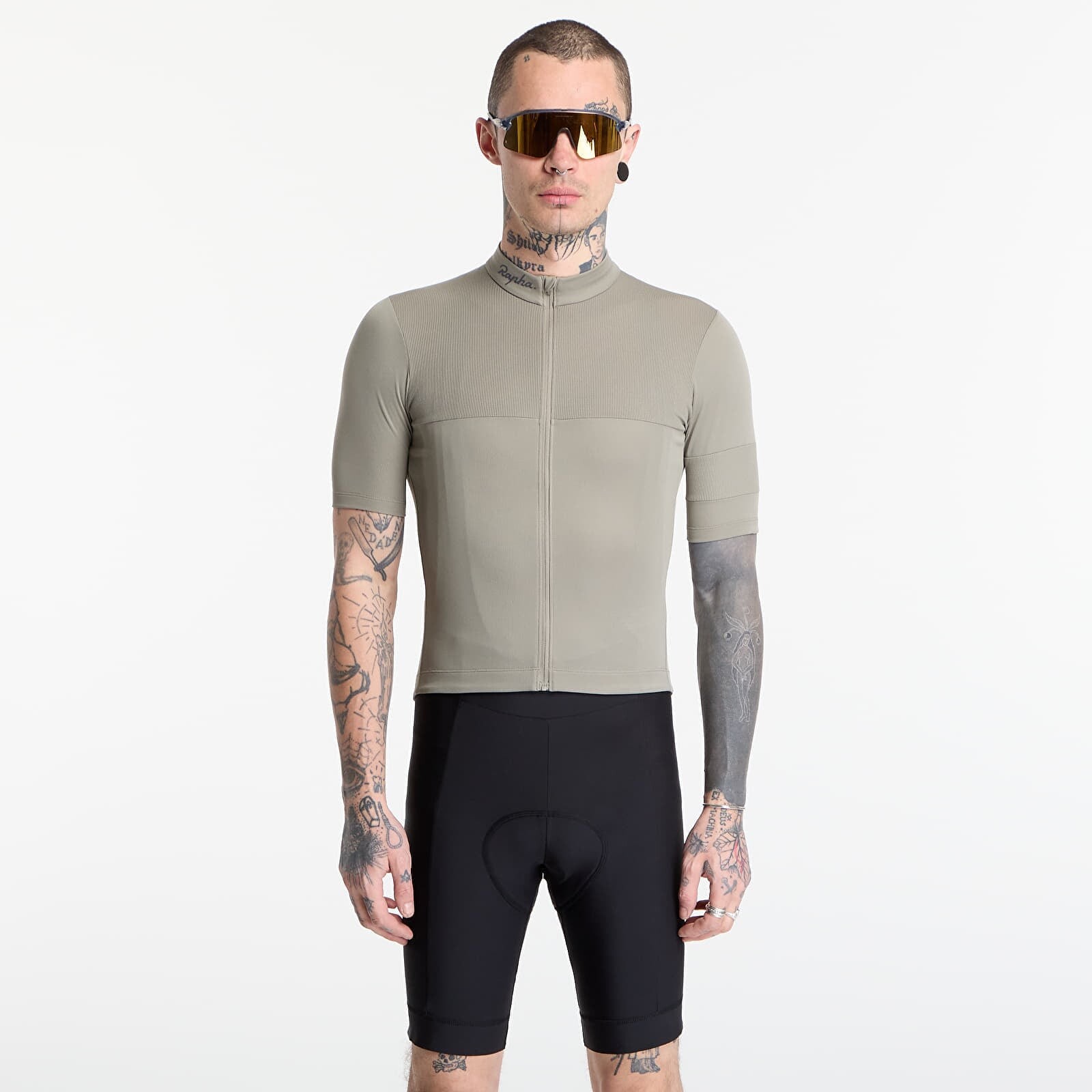 Tričko Rapha Men's Brevet Element Jersey Khaki/ Black XL