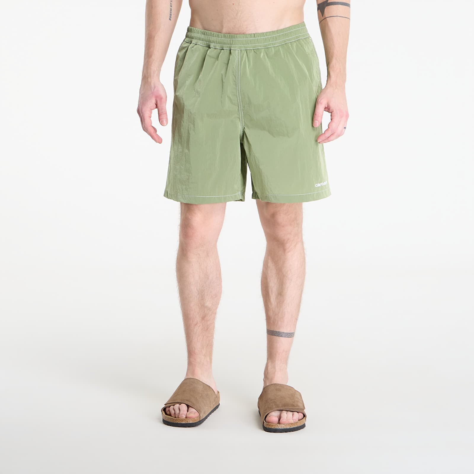 Plavky Carhartt WIP Canby Swim Trunks Gentle Green/ White M