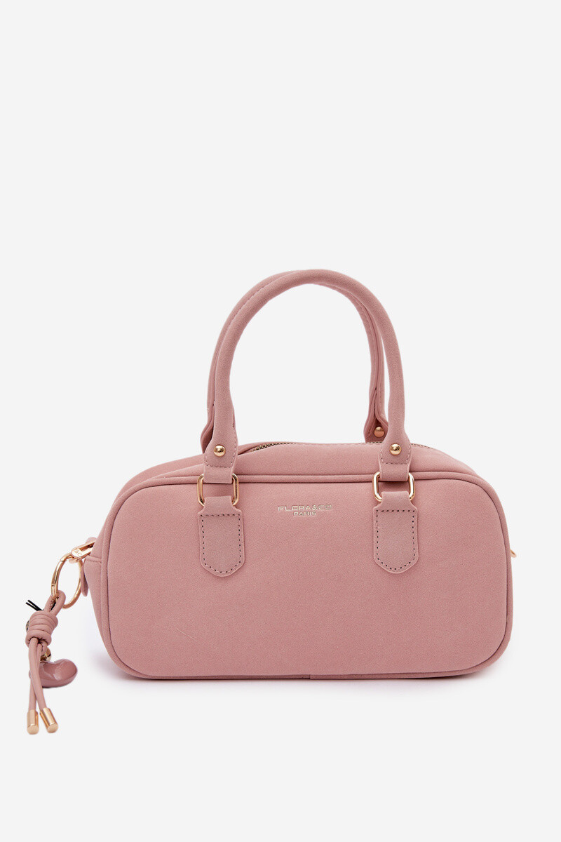 Flora&Co Malá Boxová Kabelka z Eko Semišu Ružová