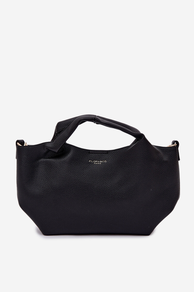 Flora&Co Čierna kabelka z imitácie kože