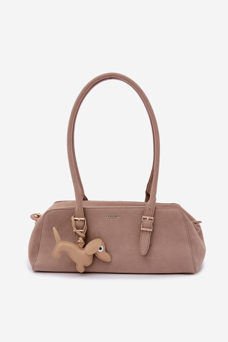 Flora&Co béžová kabelka z eko semišu Noely